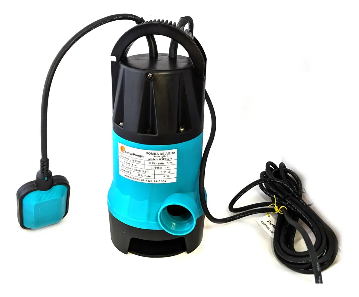 Bomba Sumergible Achique Orange Wsp 1HP 1.5" 1X127V